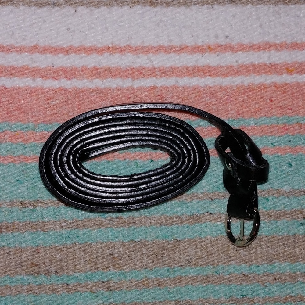 Skinny Black Belt